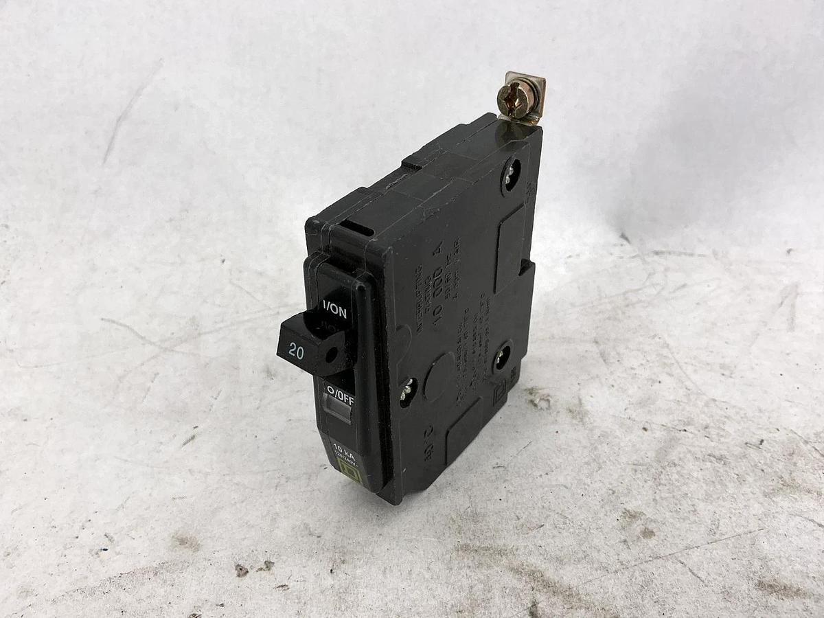 Lot of 4 New Square D QOB120 Circuit Breaker 1-Pole 20A 120/240V - No Box