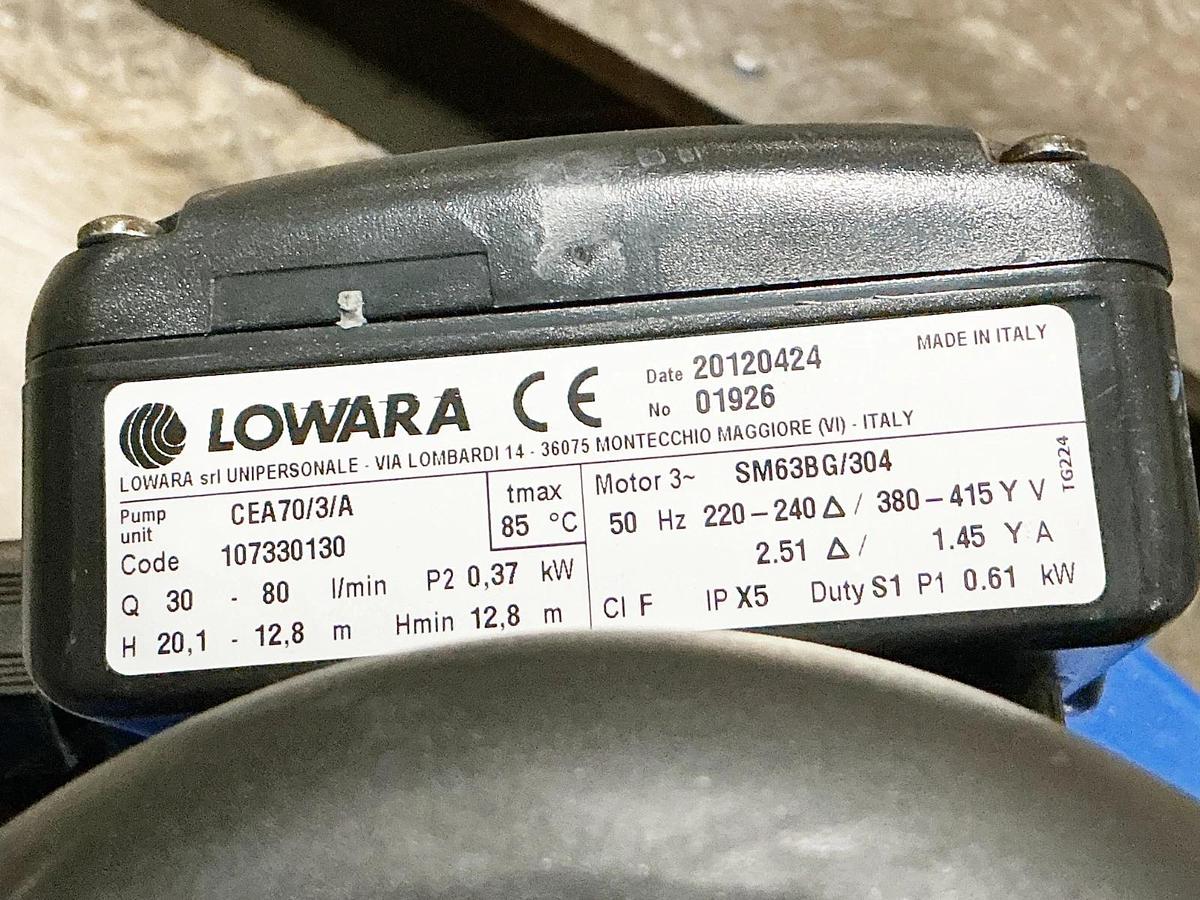 Lowara CEA70/3/A Motor Driven Pump 220/415V 50Hz 107330130 SM63B G/304 - No Box