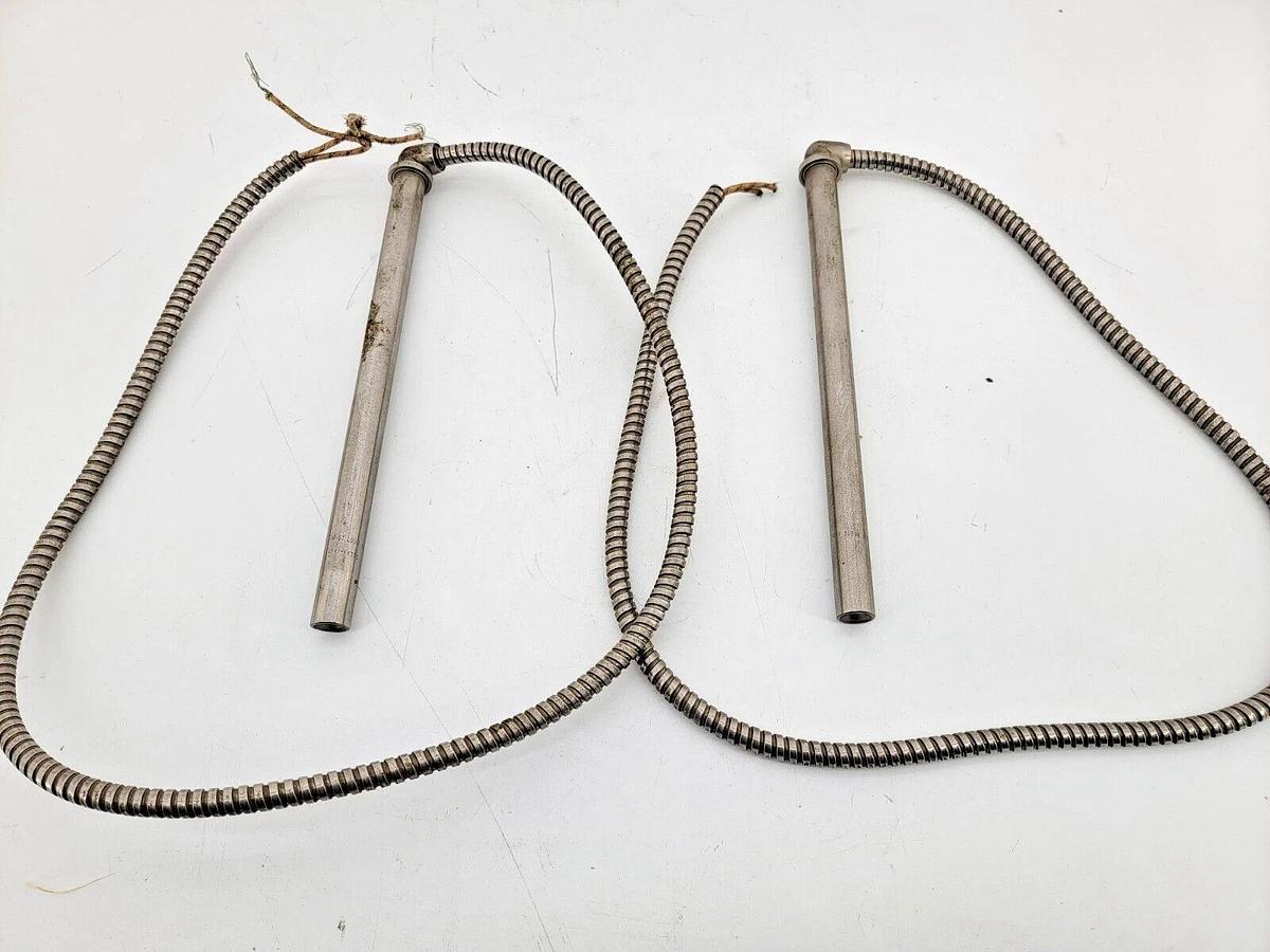 Used Lot of 2 Watlow 9135 Firerod Cartridge Heaters 500W 480V 9"L .625" Dia