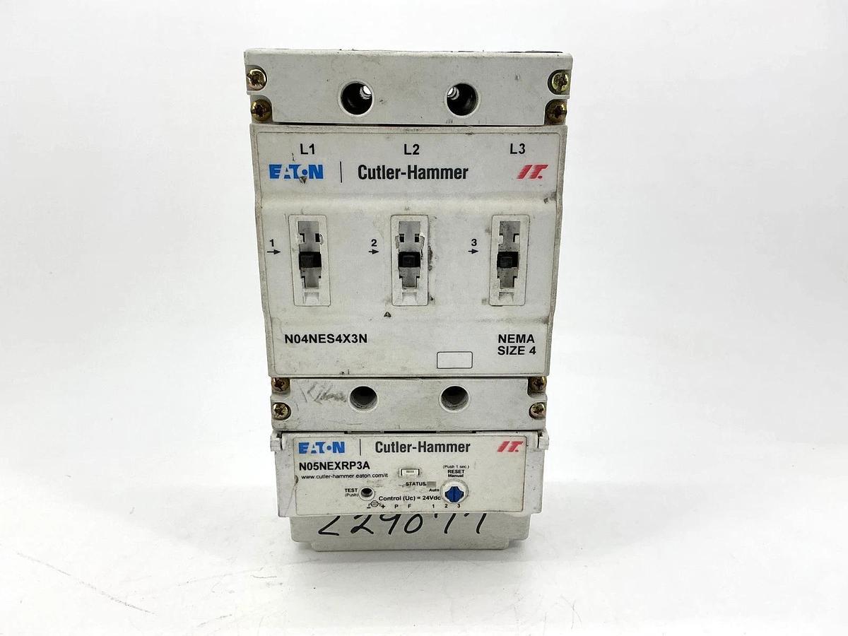Used Eaton Cutler-Hammer N04NES4X3N & N05NEXRP3A Contactor 135A 24V Coil Controller