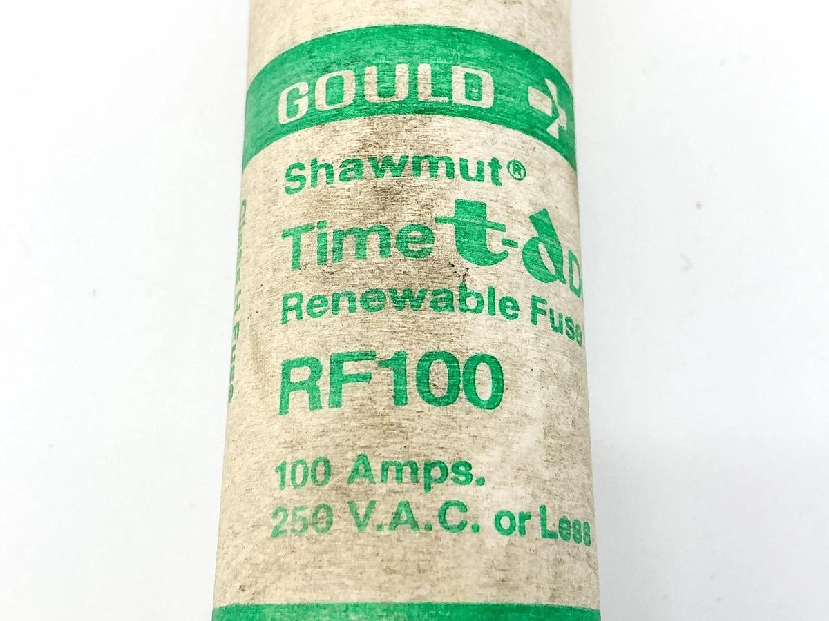 New Lot of 2 Gould Shawmut RF-100 Renewable Fuse 100A 250VAC - No Box