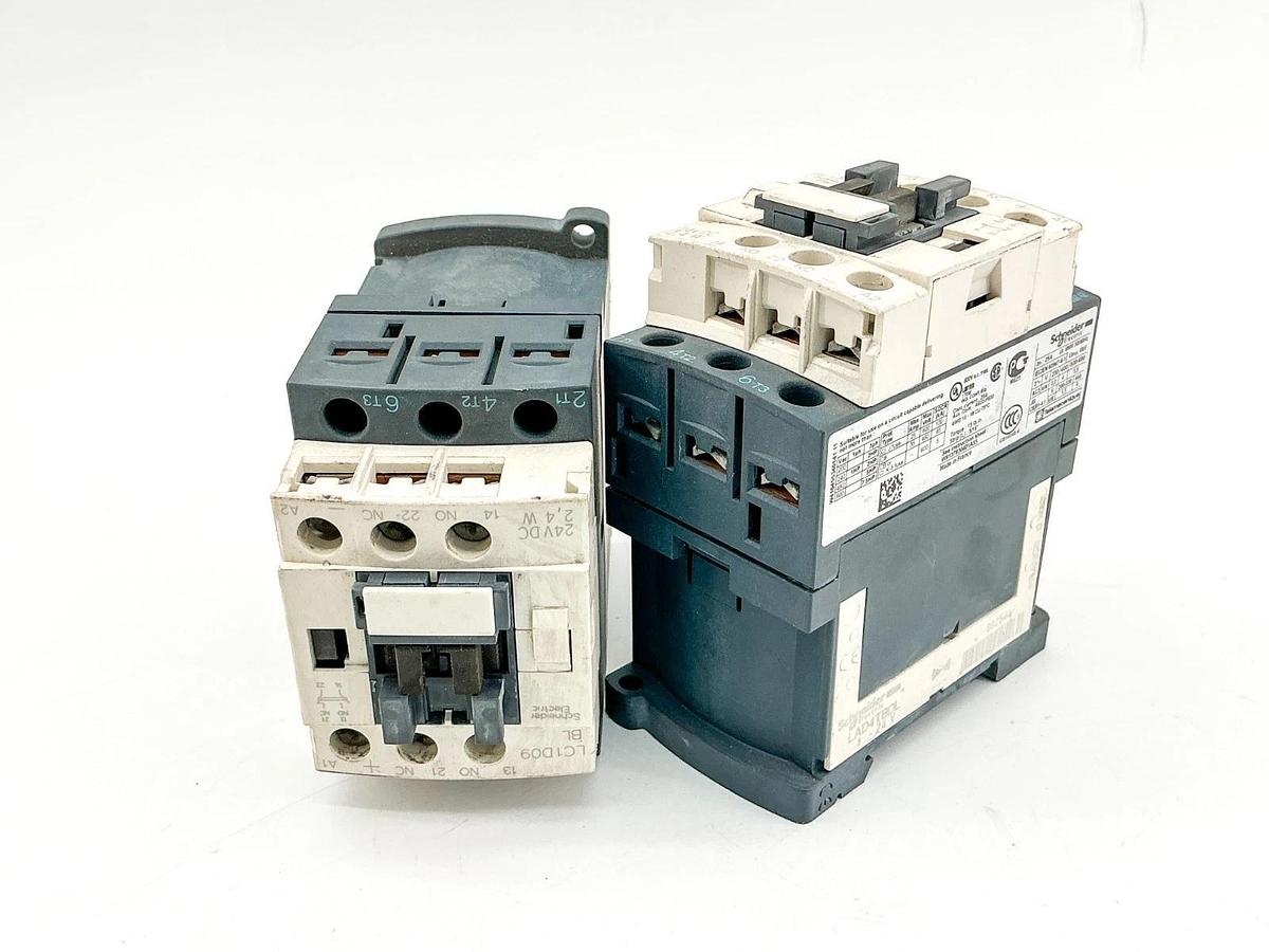 Used Lot of 2 Schneider Electric LC1D09 Contactor 24VDC7.5HP 802546