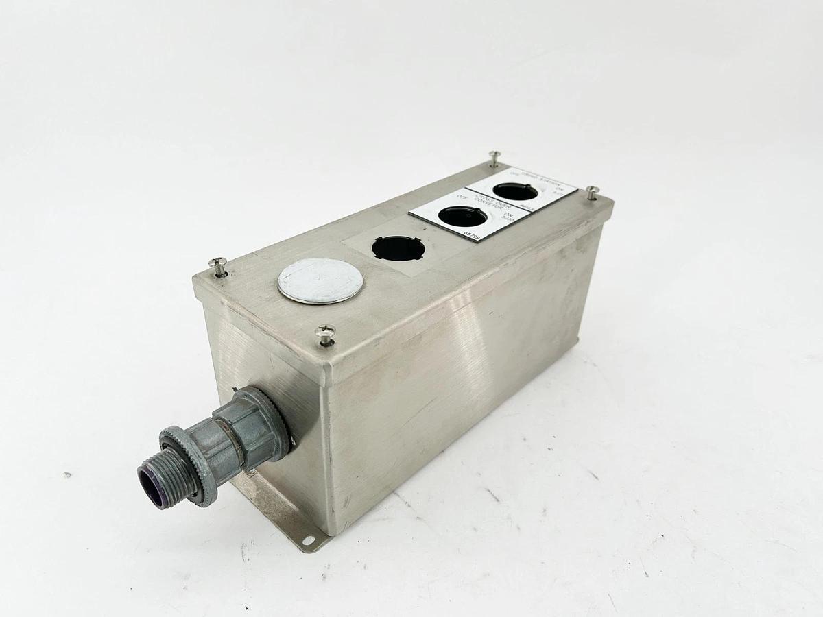 Used Hoffman E4PBXSS Pushbutton Enclosure Extra Deep 4X SS 14GA