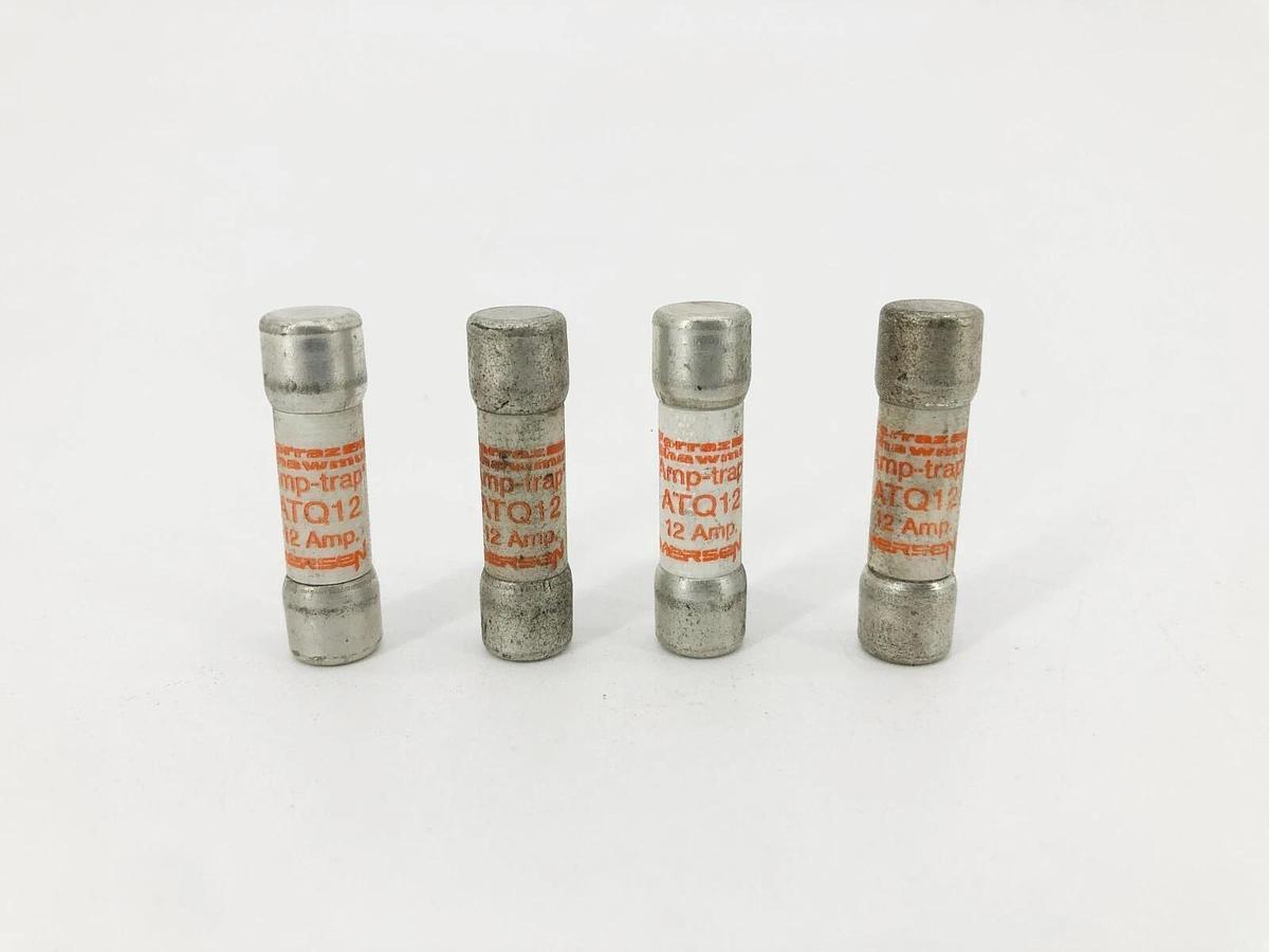 Lot of 4 New Ferraz Shawmut ATQ12 Time Delay Fuses 12 A 500VAC
