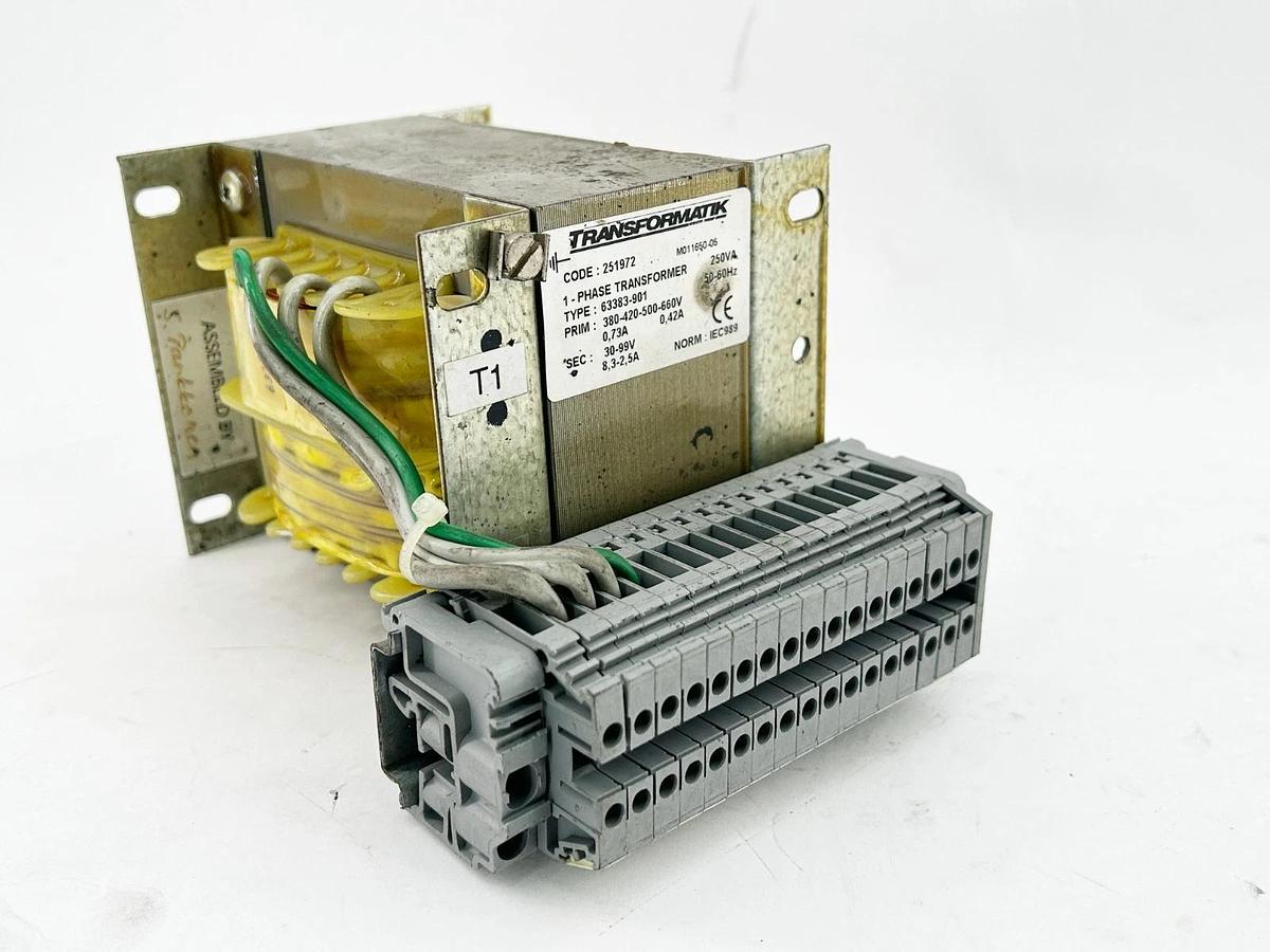 New Transformatik 251972 250VA Transformer 380-660V Pri. 30-99V Sec. - No Box