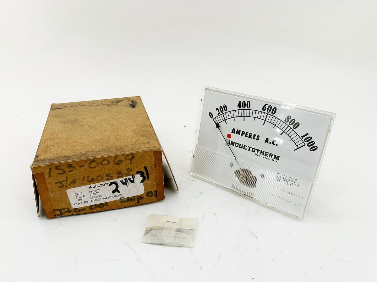 New Inductotherm 153-0069 Gauge 1000 Amperes A.C. N3869-D14434RLONE