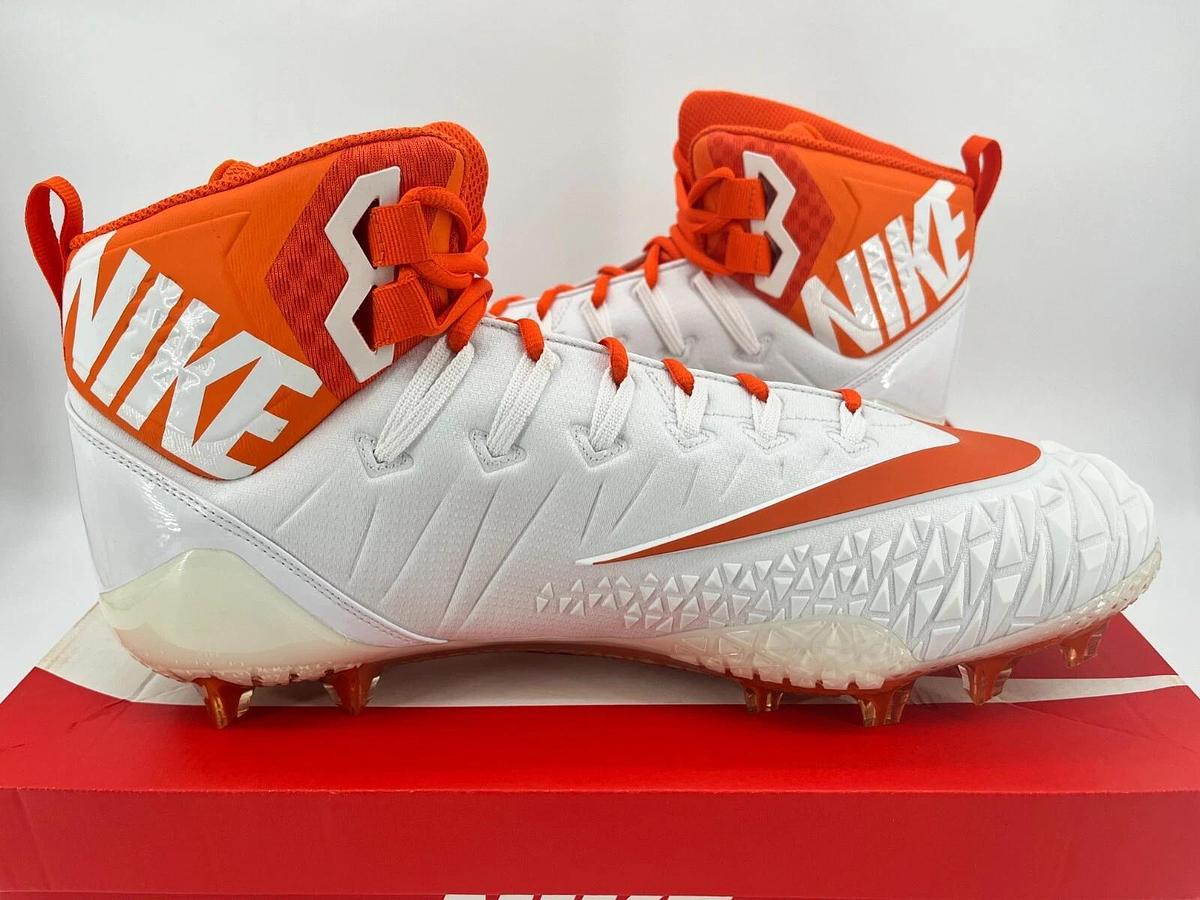 Nike Force Savage Pro TD P White/Orange Size 16 OSU Beavers Cleats