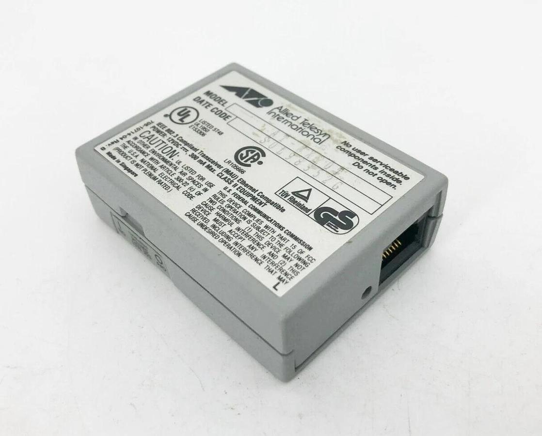 Used Allied Telesyn CentreCOM AT-MX20T Twisted Pair Transceiver