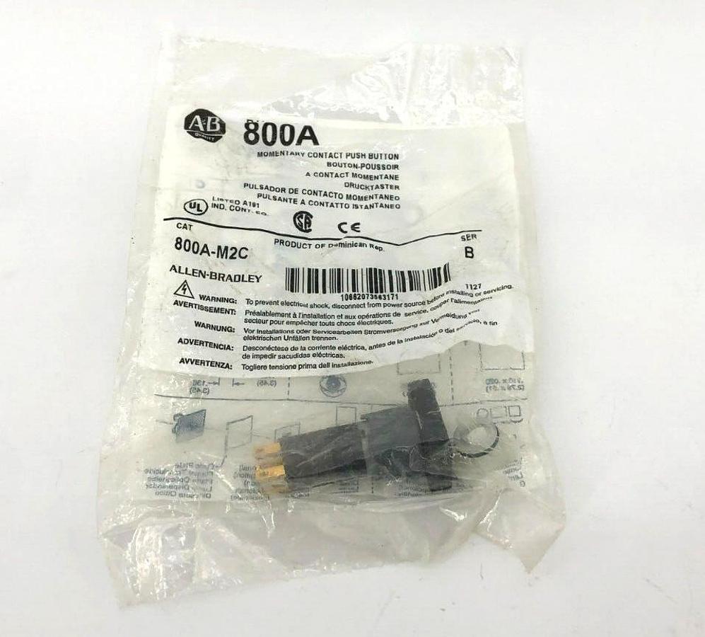 New AB Allen Bradley 800A-M2C Ser. B Momentary Push Button