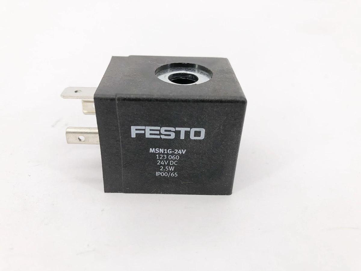 Lot of 4 New Festo MSN1G-24V Solenoid Coils 24VDC 2.5W 123060 - No Box