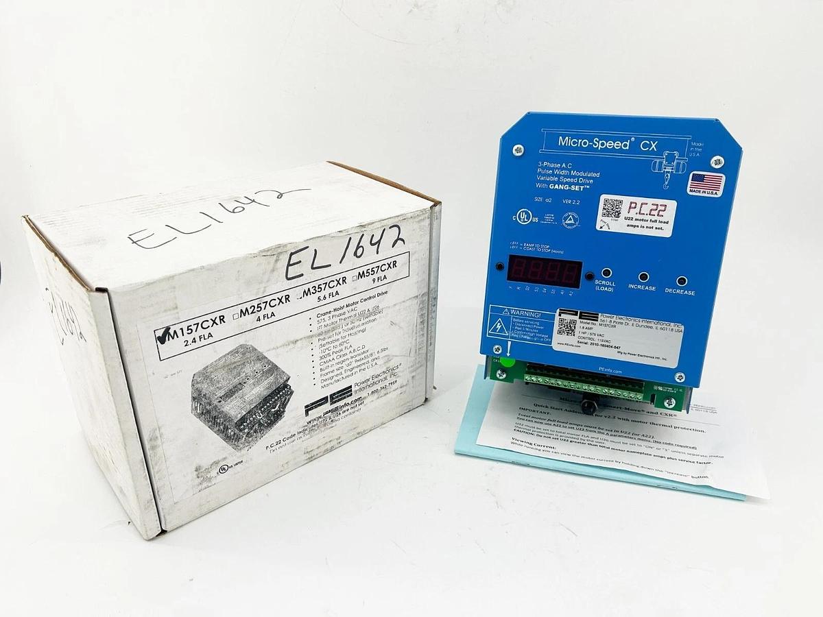 New PE M157CXR Crane Hoist Motor Control Drive 1HP 575V 1.8FLA Internal Resistor