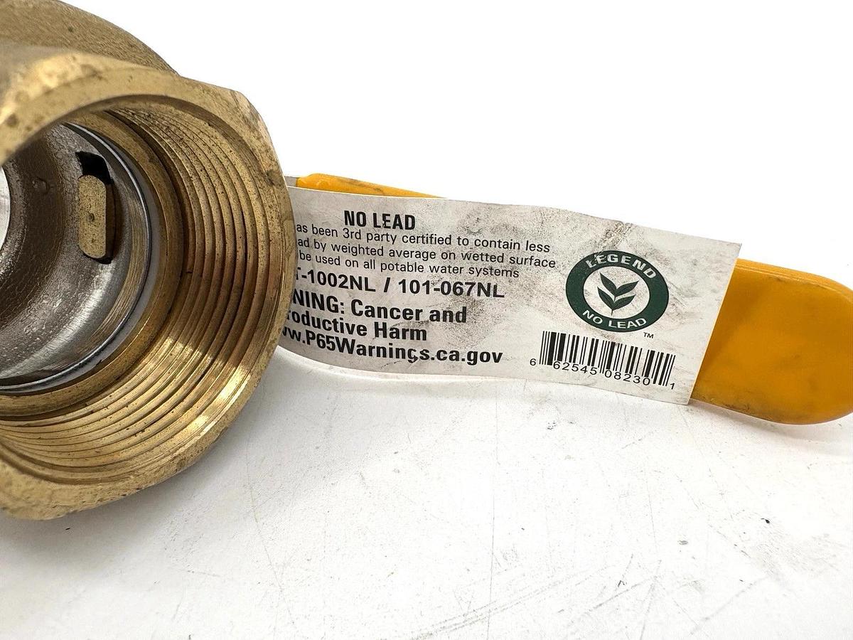 New Legend Model T-1002NL 1-1/2" Ball Valve Full Port Lead-Free 600WOG 101-067NL