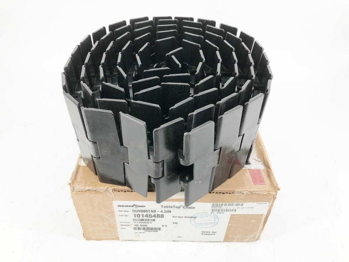 New Rexnord DUV880TAB-4.5IN TableTop Chain 10 FT. 10145488 81428452