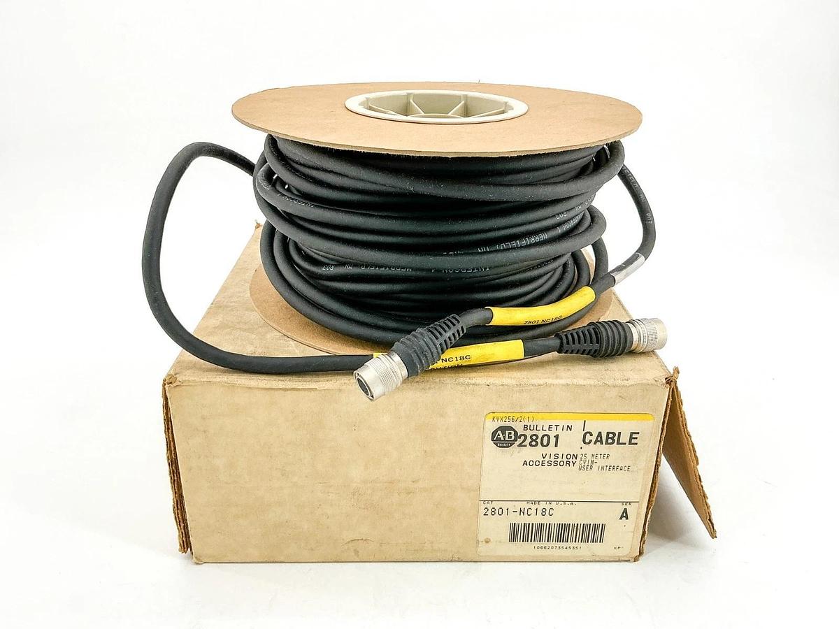 New Allen Bradley 2801-NC18C Vision Accessory Cable 25M CVIM Interface Ser.A