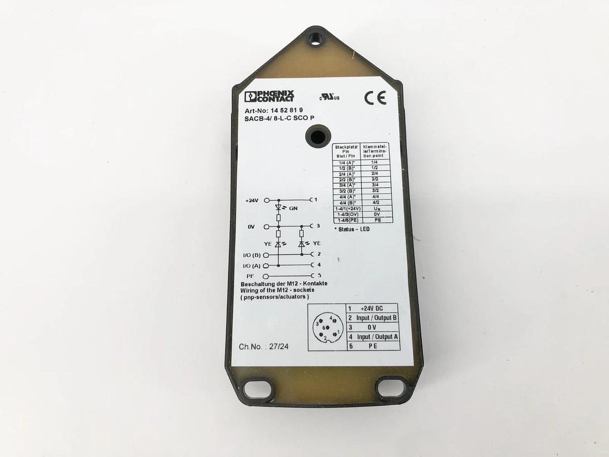 New Phoenix Contact 1452819 Distributor Box SACB-4/8-L-C SCO P