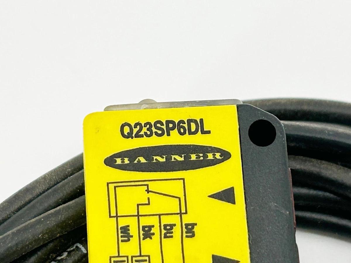 New Banner Engineering Q23SP6DL Photoelectric Sensor 300MM Range 46432 W/O Box