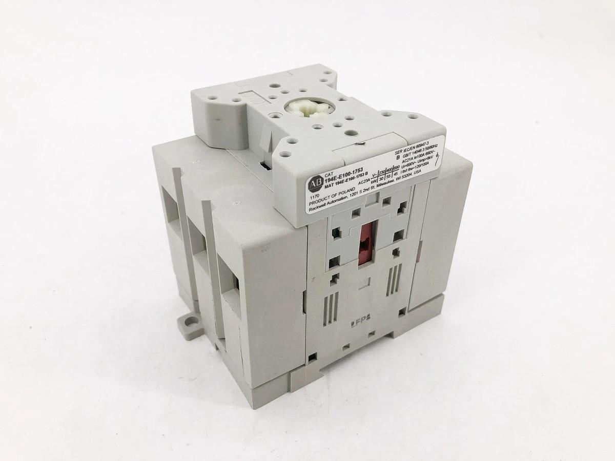 New Allen Bradley 194E-E100-1753 Ser. B Load Switch 3P 100A 600VAC