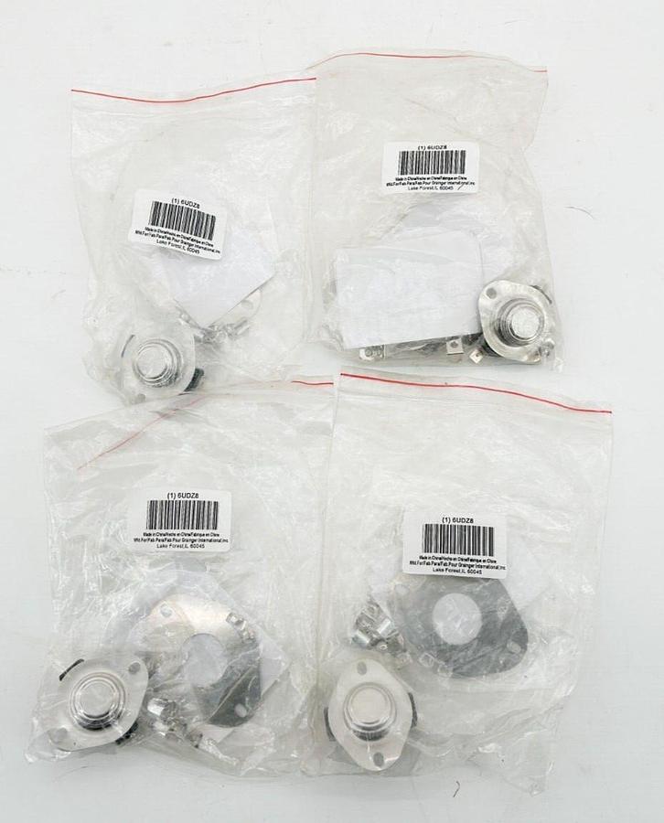 New Lot of 4 Grainger 6UDZ8 Thermostat Open on Rise SPST 135°F Closing 155°F