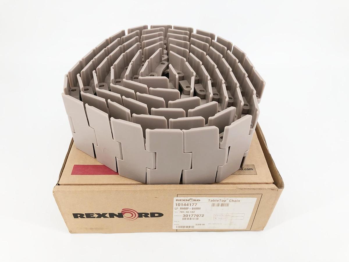 New Rexnord LF RHMP-84MM TableTop Chain 10144177 10FT.