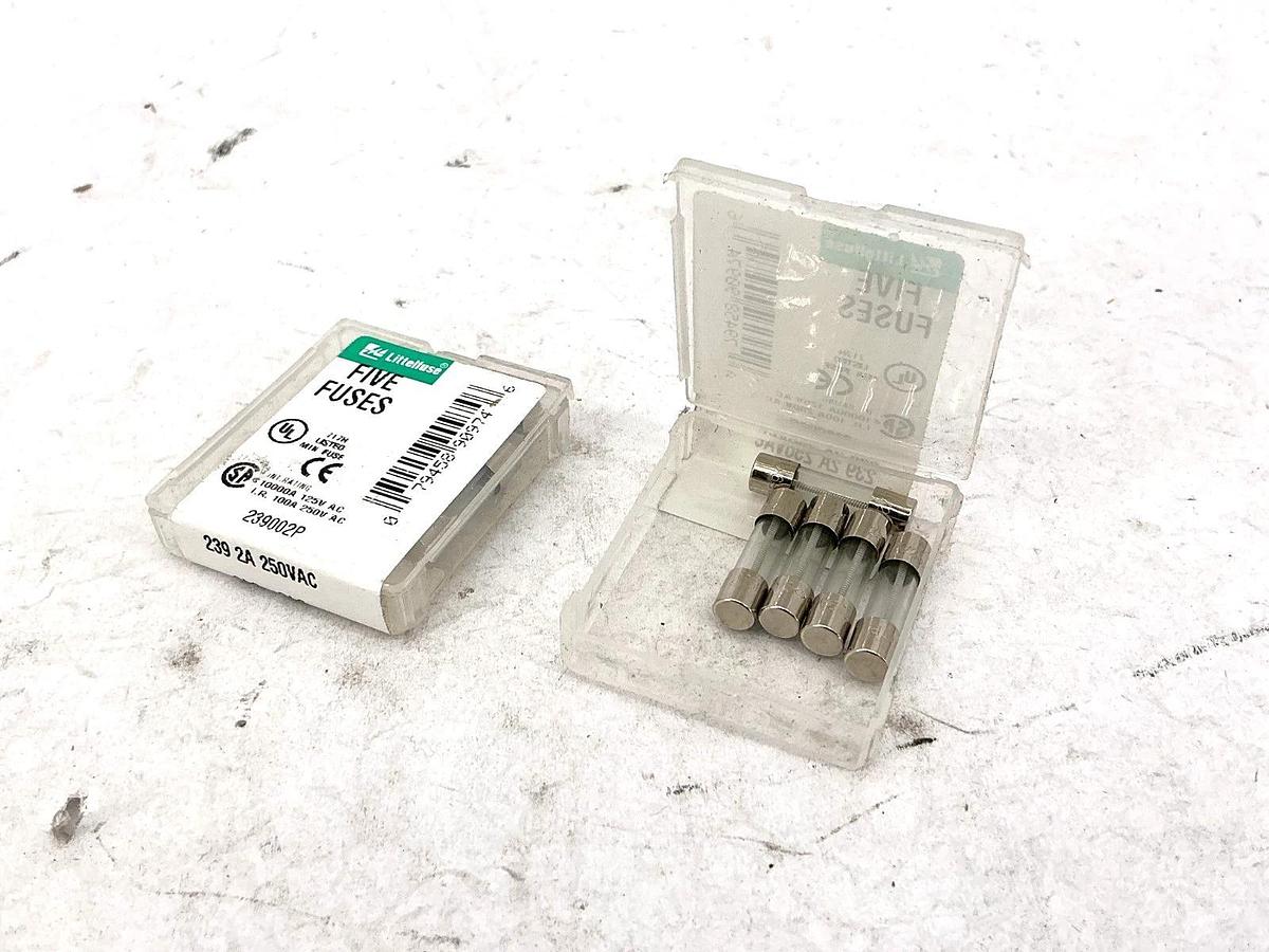 Lot of 10 New Littelfuse 239002P Slo-Blo Glass Fuse 0239002.VXP 239 2A 250VAC