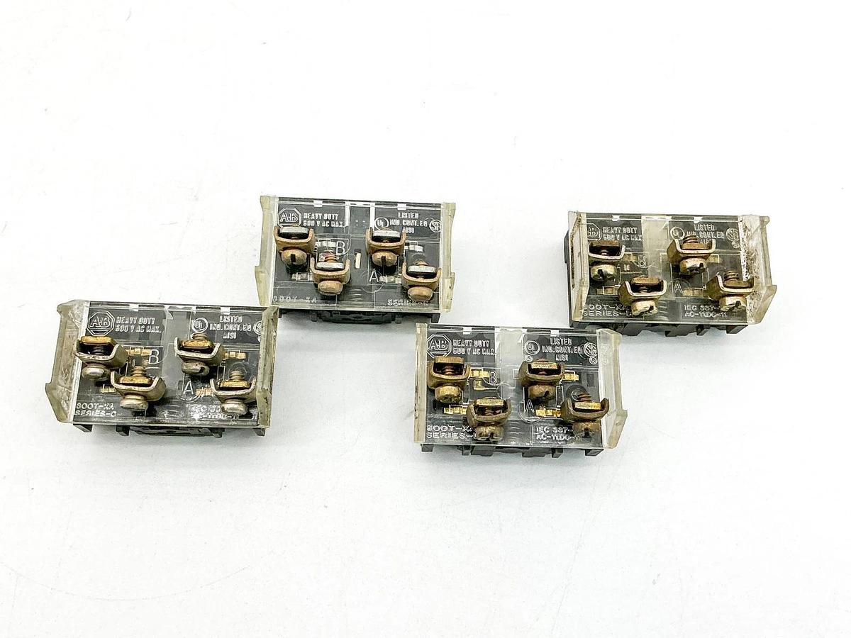 Used Lot of 4 Allen Bradley 800T-XA Contact Block Ser.D