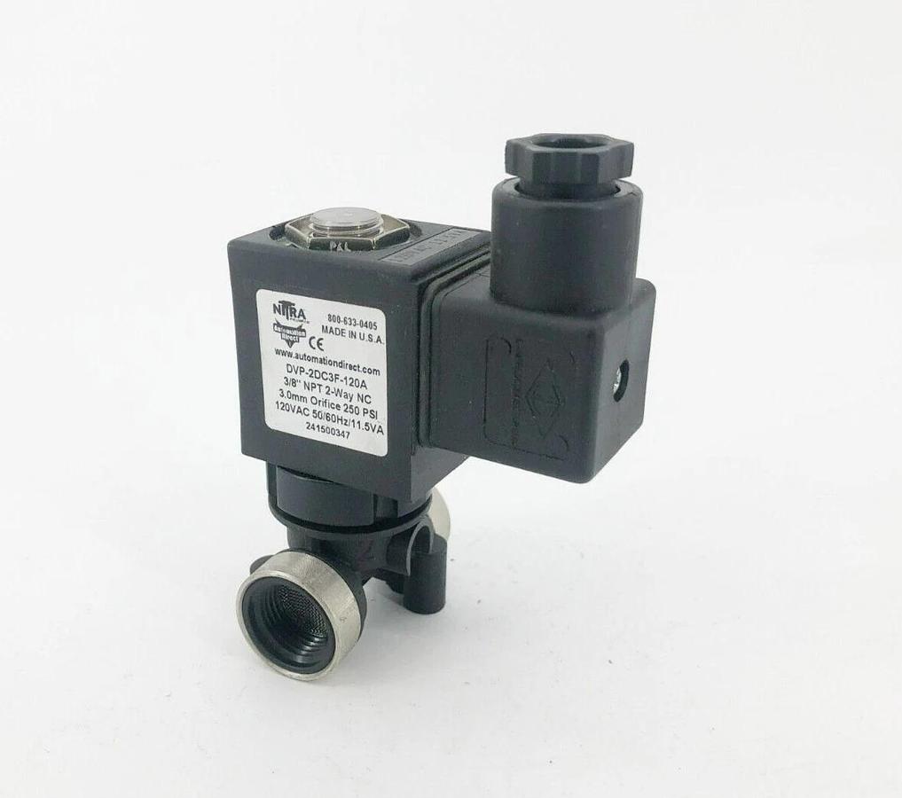 New Nitra DVP-2DC3F-120A Solenoid Valve 2-Way 3/8" NPT 120VAC - No Box