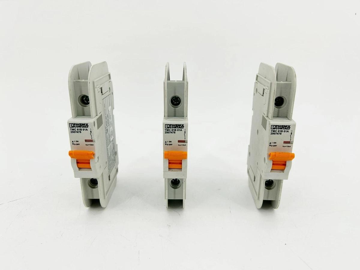 Lot of 3 New Phoenix Contact TMC 81B 01A Circuit Breakers 2907478