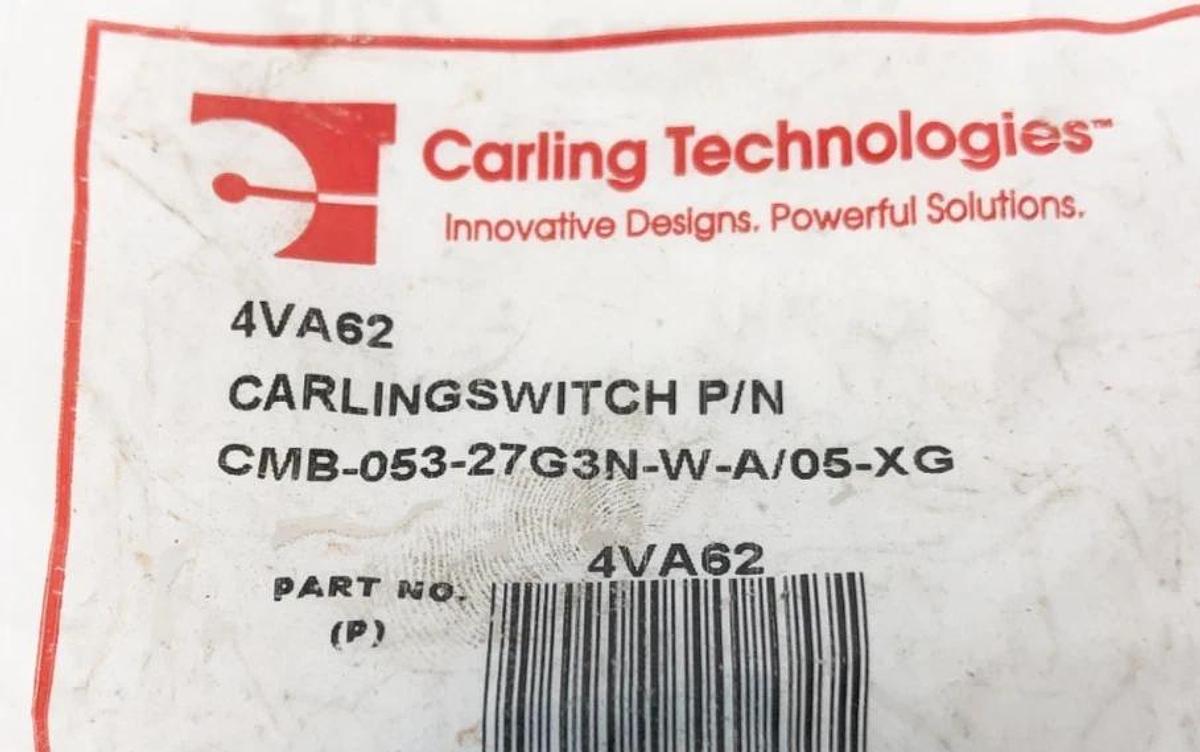 Lot of 4 New Carling CMB-053-27G3N-W-A/05-XG Circuit Breaker Push Reset 4VA62