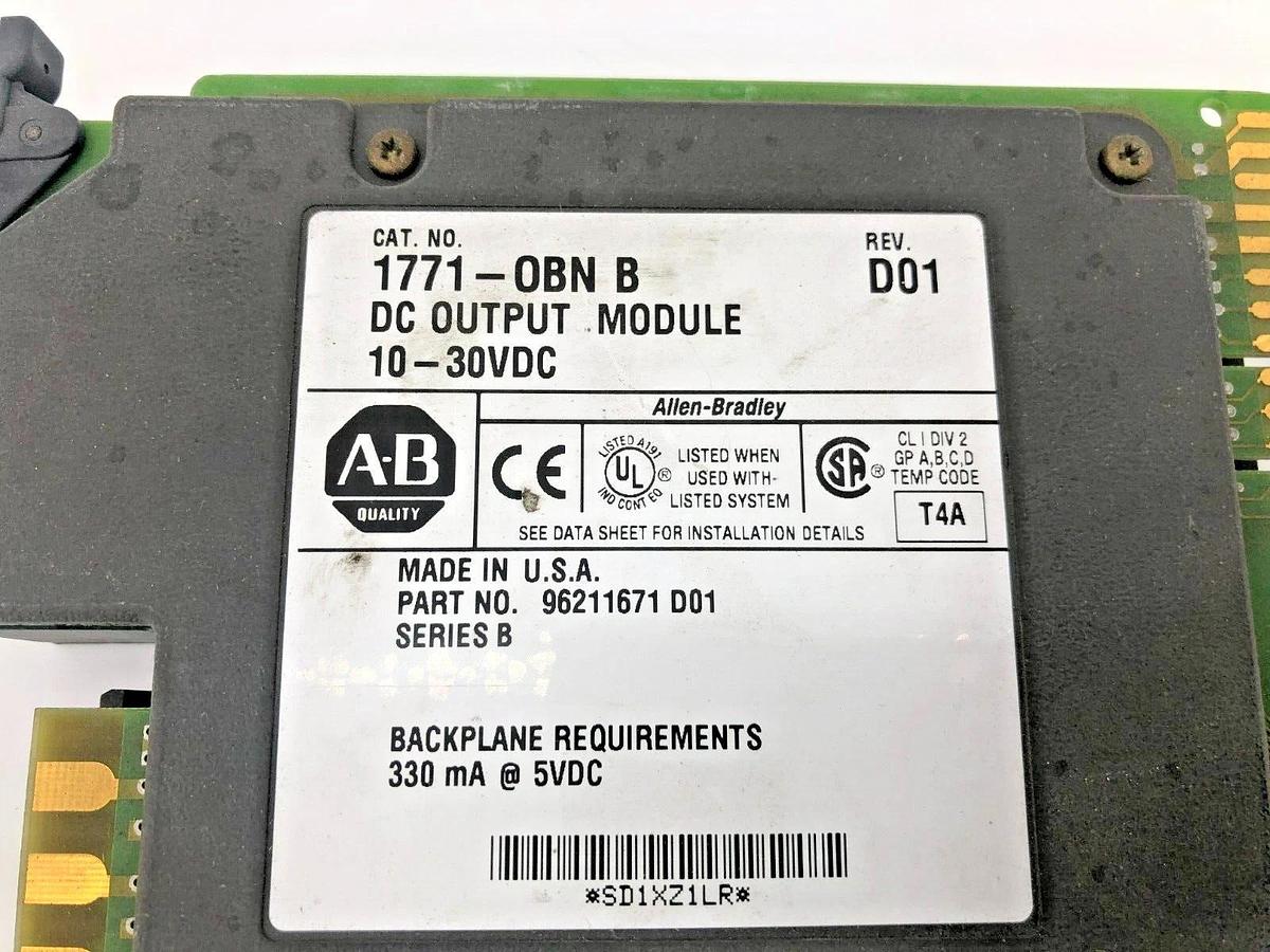 Used Allen Bradley 1771-OBN/B Rev. D01 High True Output Module DC Input PLC