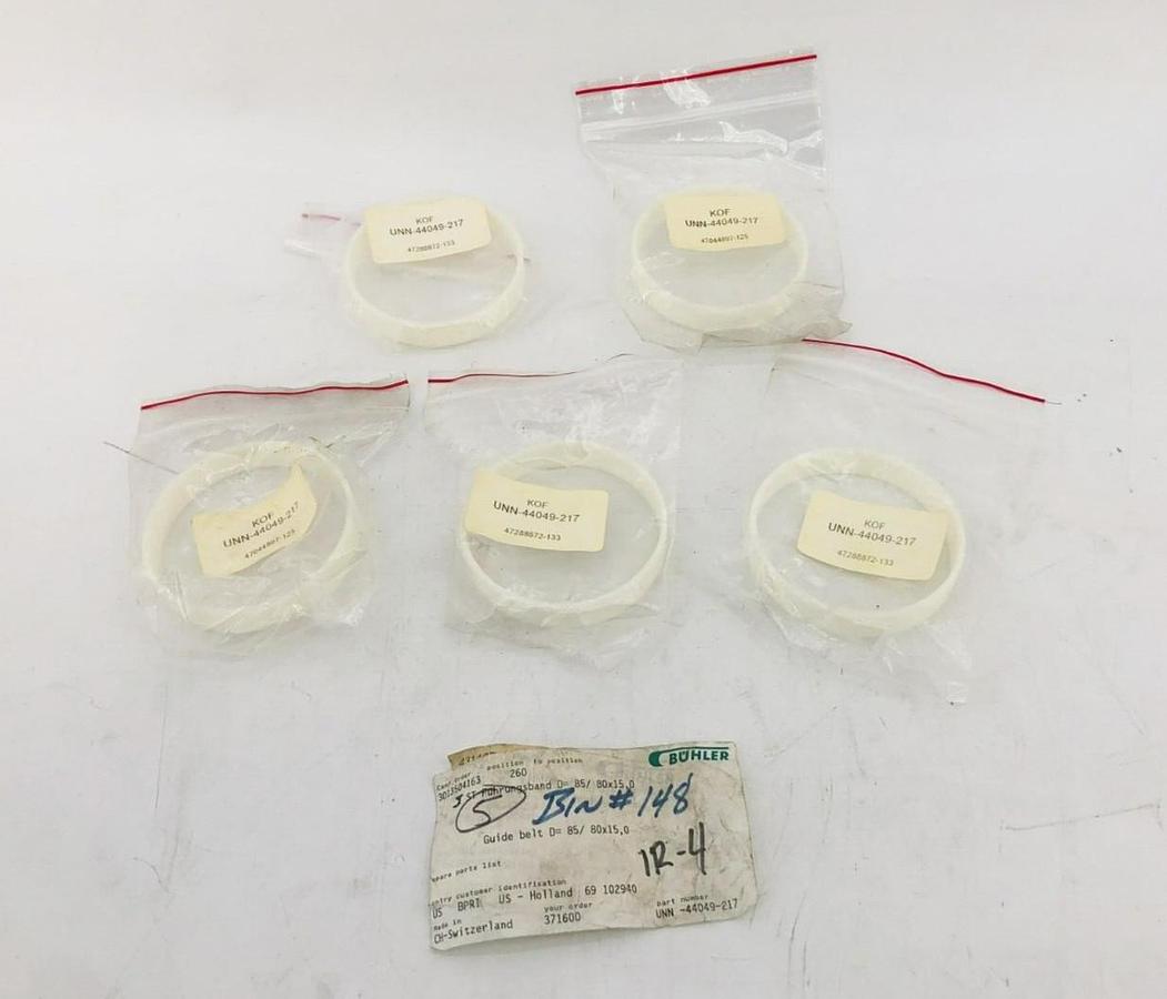 Lot of 5 New Buhler UNN-44049-217 Guide Belts D=85/80x15.0