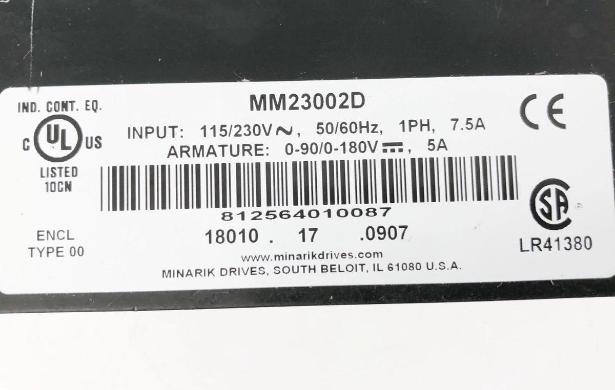 New Minarik MM23002D DC Motor Speed Control 115/230V 7.5A