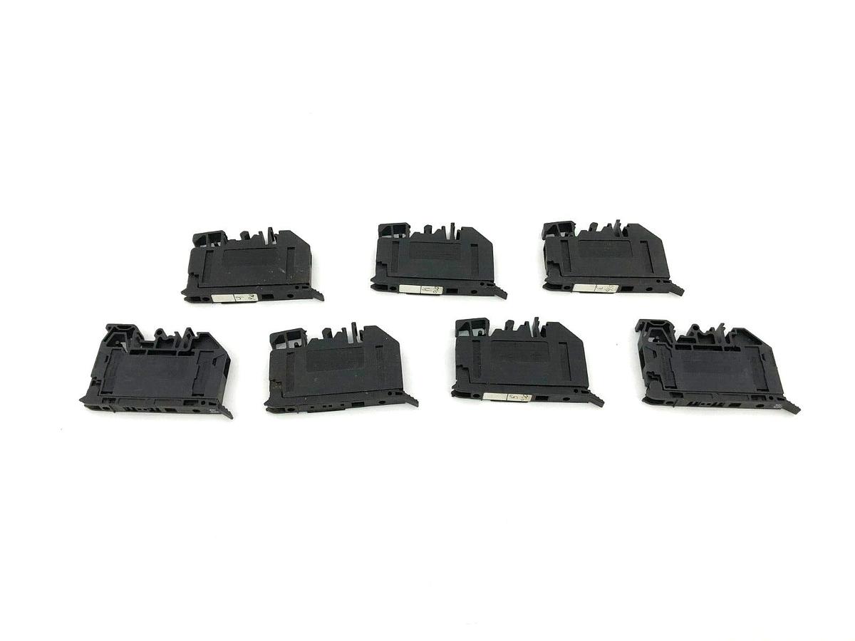 Used Lot of 7 AB Allen Bradley 1492-H Terminal Blocks, 500V, 4mm