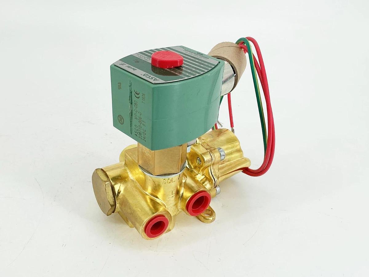 New Asco 8344G070MO 24VDC Solenoid Valve 125PSI 1/4" Pipe 11.6W