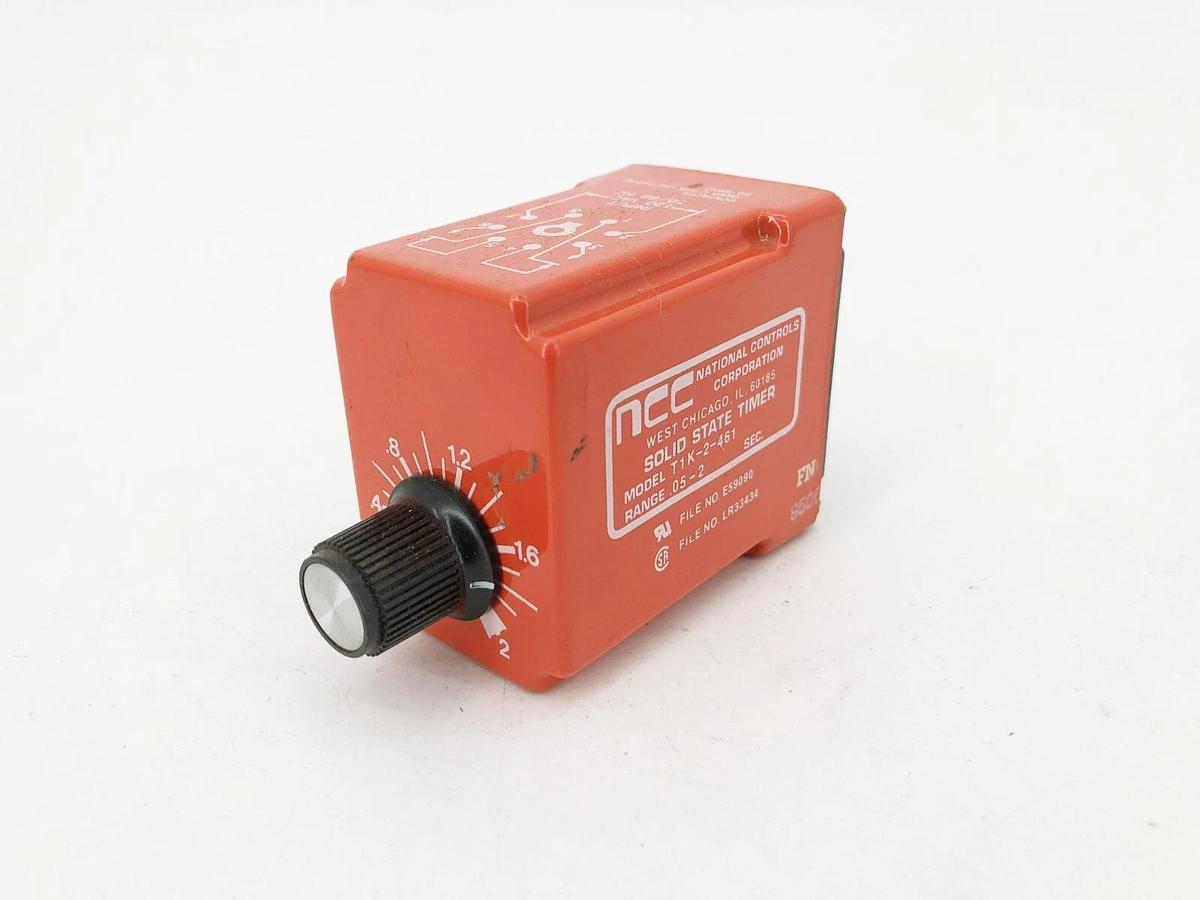 Used NCC T1K-2-461 Solid State Timer Relay 0.5-2s 120VAC 50/60Hz