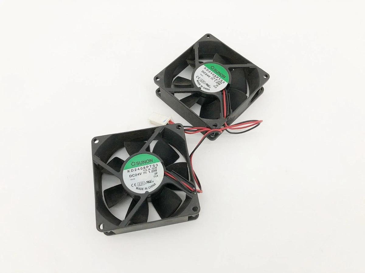 Lot of 2 New Sunon KD2408PTS3 Axial Fans 24VDC 1W