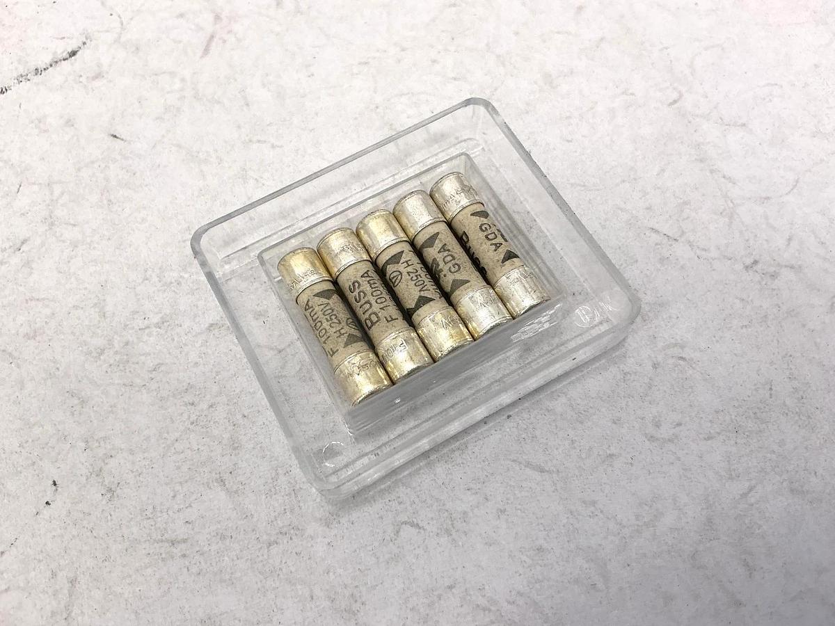 Lot of 10 New Bussmann GDA-100MA Mini Fuses 100mA 250V