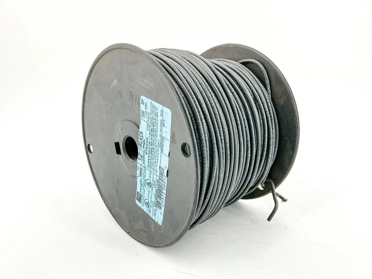 New Encore Wire 106100801440 12AWG Machine Tool Wire Strand Copper Black 375+ft