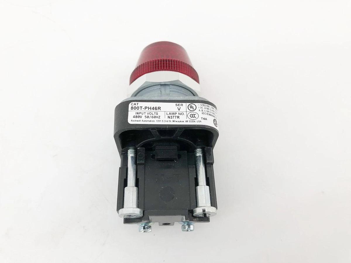 New Allen-Bradley 800T-PH46R Ser. V Red Pilot Light 480VAC 50/60Hz