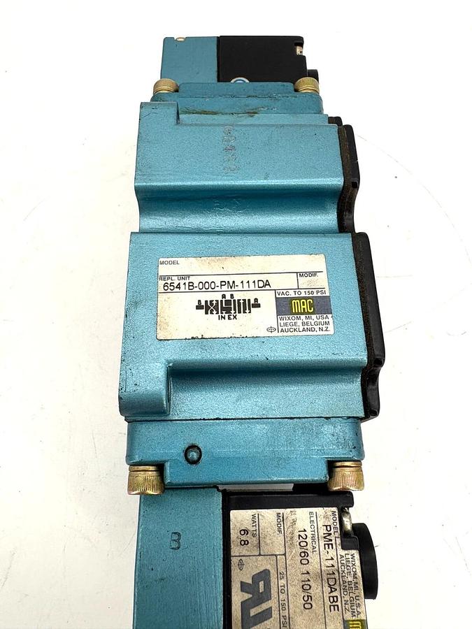 New MAC Valves 6541B-000-PM-111DA Solenoid Valve 110/120V - No Gasket No Box