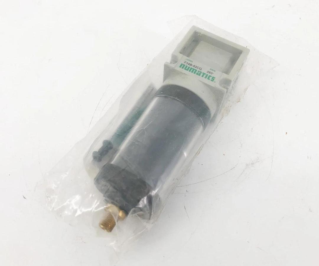 New Numatics F14B-02CQ Particulate Filter 1.5oz Bowl 5 Micron 1/4" NPT