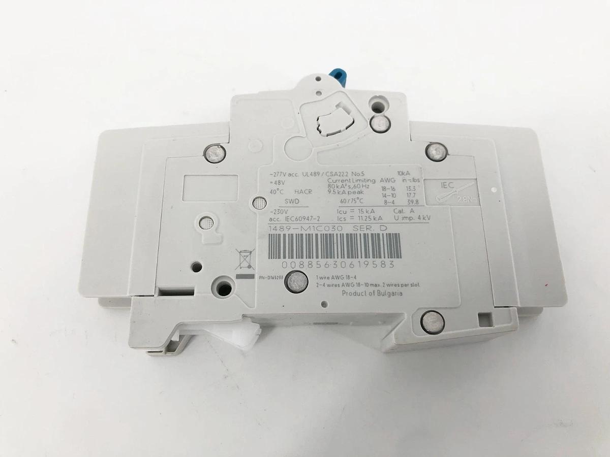New Allen Bradley 1489-M1C030 Ser. D Circuit Breaker 3A 1 Pole 277vac - No Box