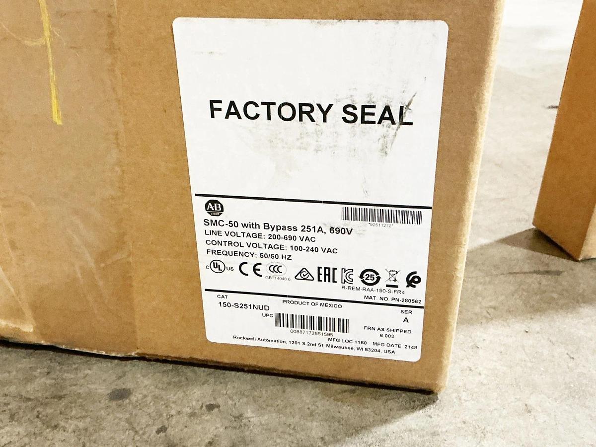 New Allen Bradley 150-S251NUD Soft Starter Motor Controller 690V 3PH 60Hz SMC-50