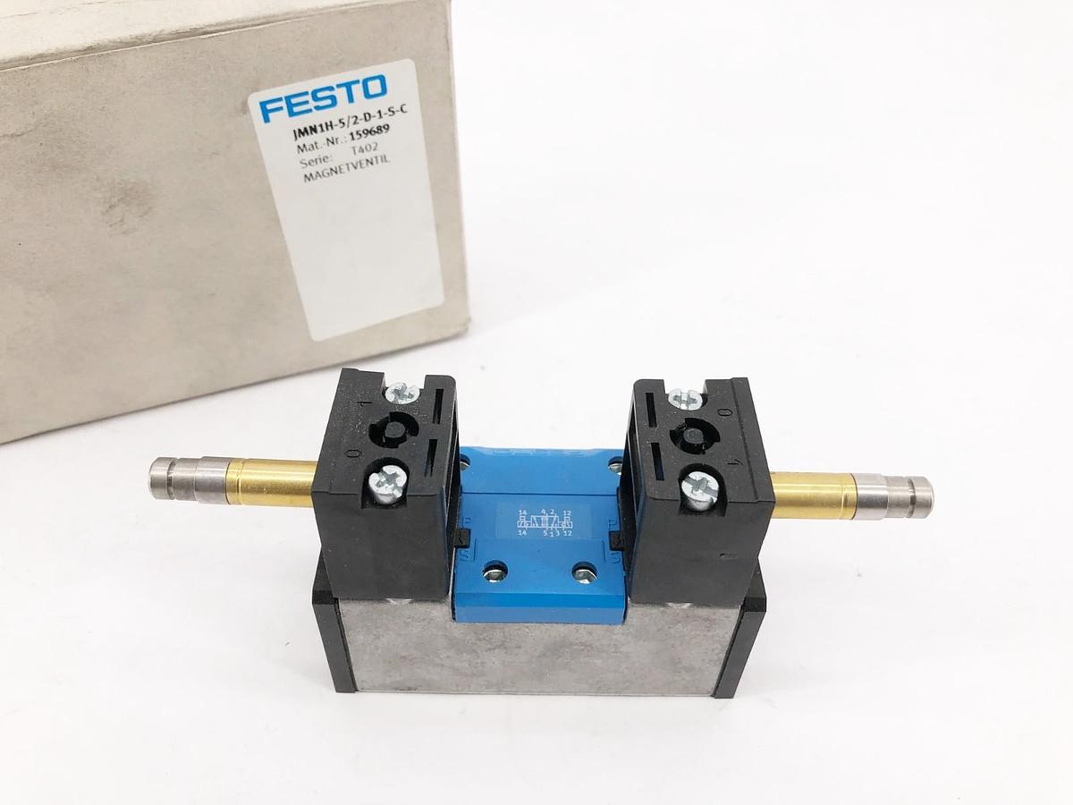 New Festo JMN1H-5/2-D-1-S-C Solenoid Valve 30-145psi 159689