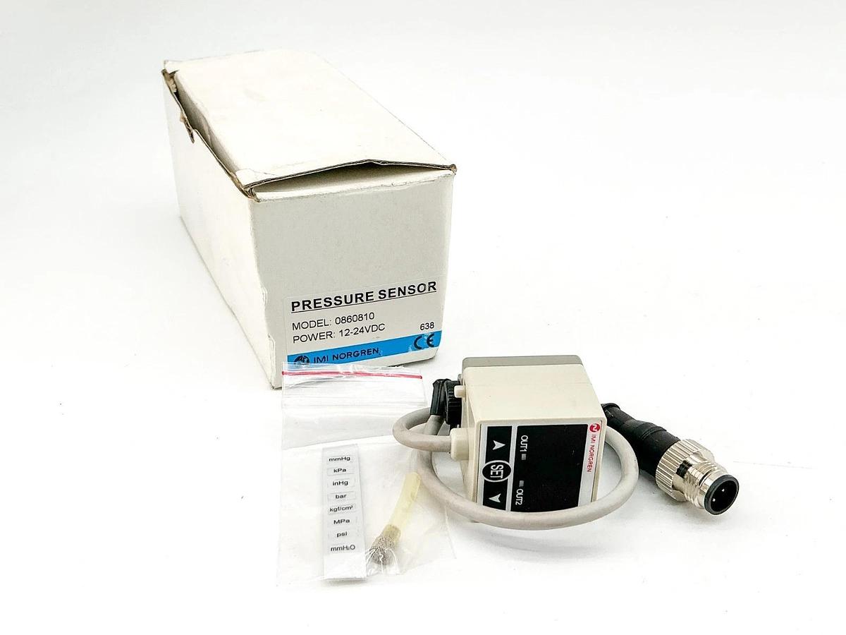 New IMI Norgren 0860810 Pressure Sensor 12-24VDC 10Bar 0860810000000000