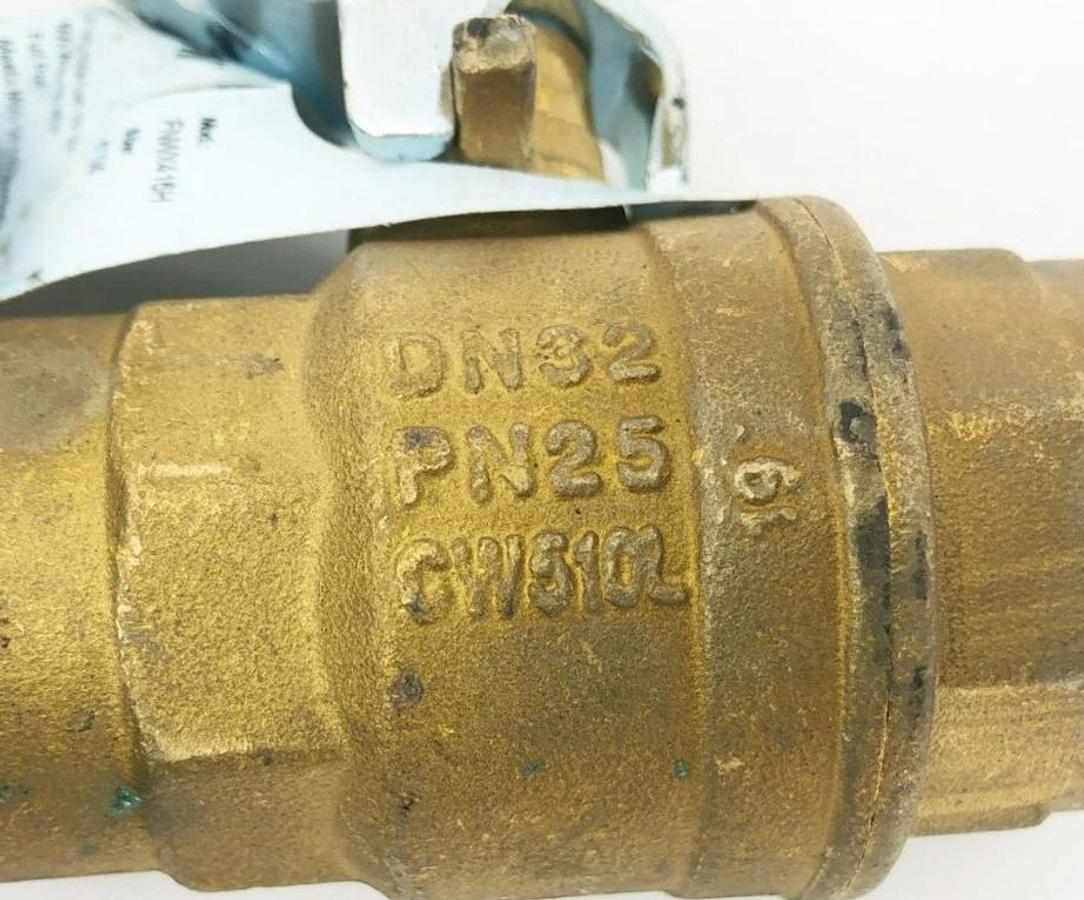 New FNW FNWX416H 1-1/4" Brass Two-Piece Full Port Ball Valve 600WOG 150 WSP