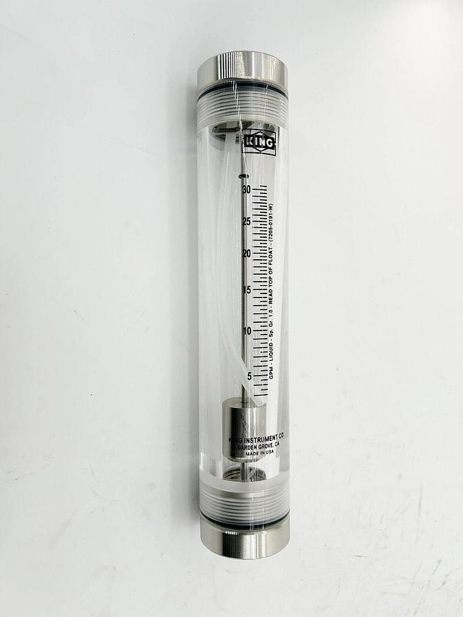 New King Instrument Company 7205019121W Flowmeter 150PSIG 30.5GPM 1" 10:1 Ratio