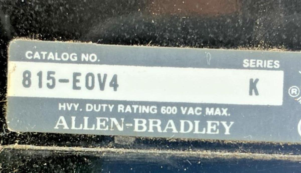 New Allen Bradley 815-EOV4 Ser K Overload Relay Panel Size 4 600V - No Box