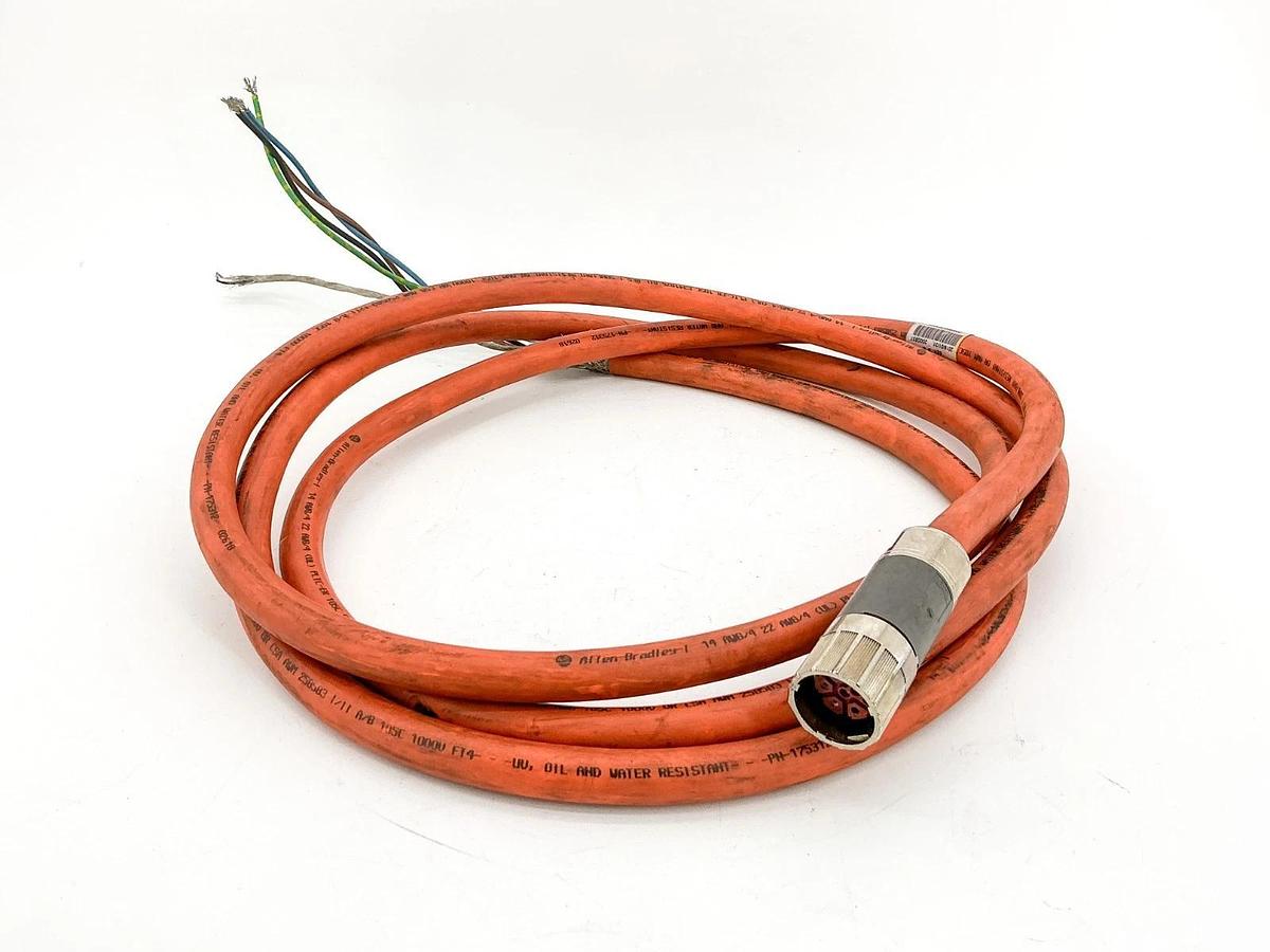 Used Allen Bradley 2090-CSWM1DF-14AA10 Single Motor Cable 10000V 11' Ser.B