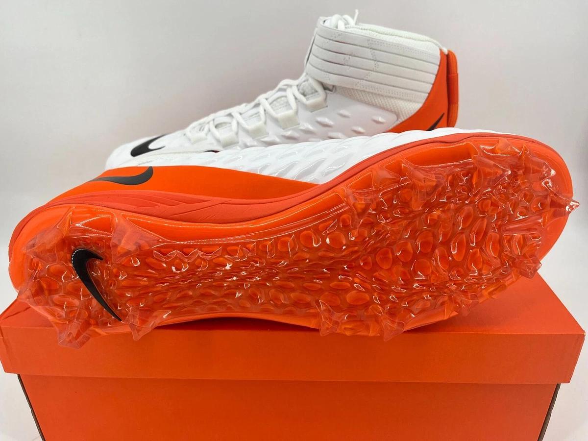 Nike Force Savage Pro 2 P White/Orange Size 16 OSU Beavers Football Cleats