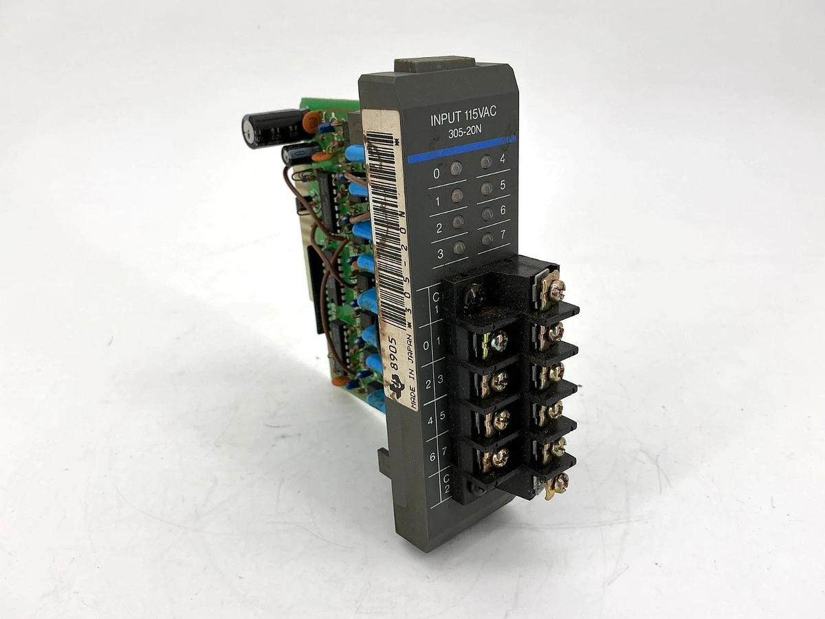 Used Texas Instruments 305-20N Input Module 115VAC 8-Point 85-128VAC 50/60HZ 30520N